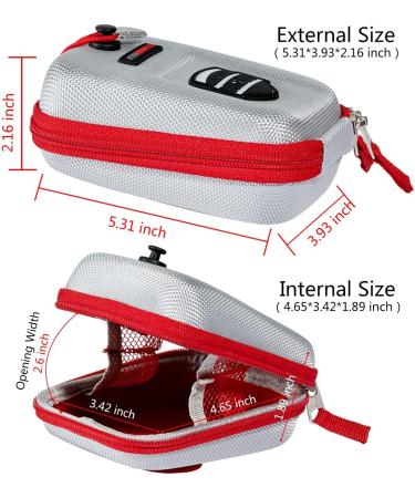 Hard Shell Golf Rangefinder Case - Compatible with Bushnell V2 V3 V4 V5 Pro X2 Pro XE - Silver - Buy Online on SooperMarket.com