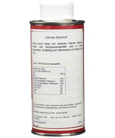La Tourangelle Pure Sesame Oil - Intense Roasted Flavor for Fish & Wok - 250ml (Pack of 3) | International Shipping Available - Buy Online on SooperMarket.com