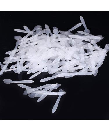 Senkary 200 Pack Disposable Makeup Spatulas - 3.2 Inch Frosted Plastic Cosmetic Spatula for Facial Creams and Masks (Translucent) | Bulk Pack - Buy Online on SooperMarket.com