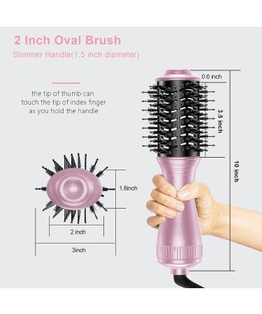 DAN Technology 2-inch Small Hair Dryer Brush - Lightweight Electric Ceramic Brush & Styler for Women - Buy Online on SooperMarket.com