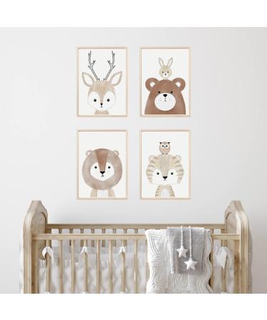 Meinbaby123 Children's Room Posters | 4 Set Din A4 Country Pictures | Baby Room Decoration | Wall Art for Girls & Boys - Buy Online on SooperMarket.com