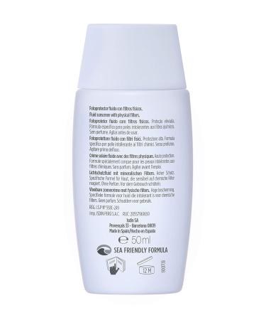 ISDIN Fotoprotector Fusion Fluid Mineral SPF 50 - 100% Mineral Sunscreen for Sensitive Skin | 50ml International Shipping - Buy Online on SooperMarket.com