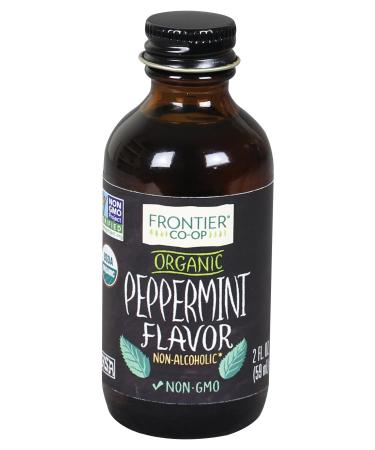 Frontier Peppermint Flavor Certified Organic, 2 Ounce Bottle