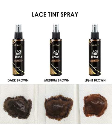 Lace Tint Spray for Closures Light Warm Brown - Perfect for DIY beauty and hairstylists Easy to Use Best for fair skin tones with yellow undertones 100ml - Buy Online on SooperMarket.com