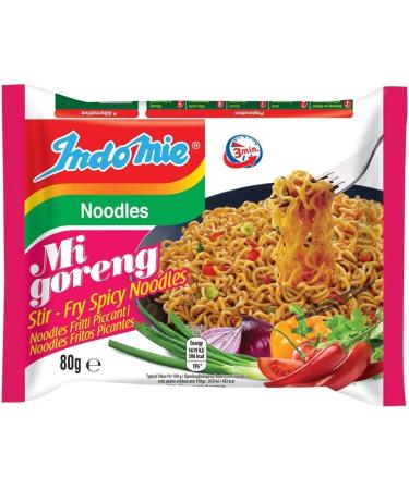 Indomie Mi Goreng Stir Fry Spicy Noodles 80g Pack of 40 by Purple Pantry Foods