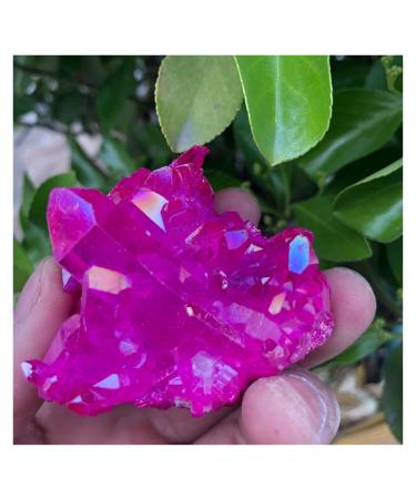 Natural Crystal Rough 1pcs Beautiful red Flame Aura Quartz Crystal Cluster Specimen
