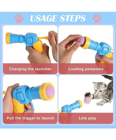 LPMXYW 35pcs Cat Ball Gun Interactive Toy Plush Ball Shooting Gun for Cats Cat Toy Launcher Launcher Cat Colorful Plush Toy Balls for Funny Cat Toys Indoor Kitten for Training Playing Pet Supplies - Buy Online on SooperMarket.com