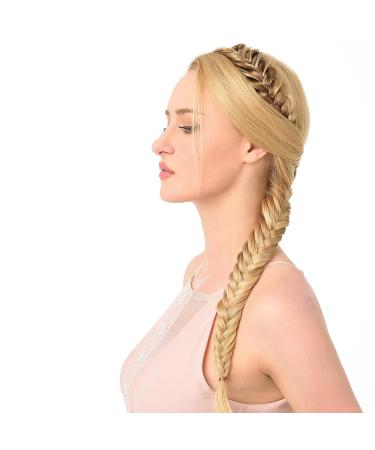 DIGUAN Messy Wide 2 Strands Synthetic Hair Braided Headband (Highlighted) - Beauty Accessory for Women & Girls | 62g/2.1 oz - Buy Online on SooperMarket.com