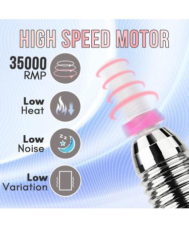 Makartt Rechargeable Nail Drill Electric File Pink Stephanee 35000RMP Professional Kit for Acrylic Nails & Poly Gel - B-18 - Buy Online on SooperMarket.com