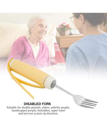 Flexible Disabled Spoon Stainless Steel Removable Adaptive Elder Feeding Utensils Eating Aids Spoon Fork for Parkinson Arthritis MS Hand Tremors Handicapped (Fork) - Buy Online on SooperMarket.com