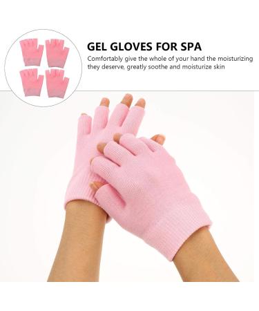 Beaupretty Gel Gloves Moisturizing Half Finger Spa Gloves for Dry Hands | Pink Hand-Cracked Lotion Gloves - Buy Online on SooperMarket.com