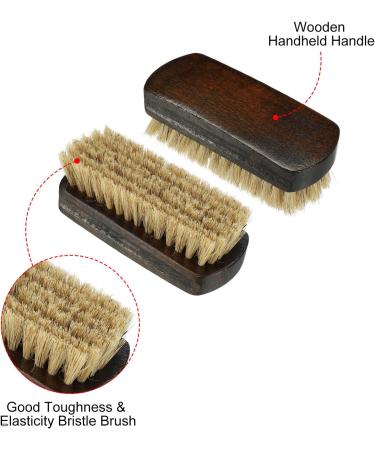 PATIKIL Bristle Shoes Brush Handheld Polish Daubers for Leather Boots Cloth Brown - Buy Online on SooperMarket.com