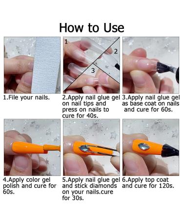 Lofuanna 3 in 1 Nail Glue Gel 8ML - Curing Needed, Base Coat, Slip Solution - Fake Nails, Nail Tips - Poly Gel Compatible - 1Pcs - Buy Online on SooperMarket.com