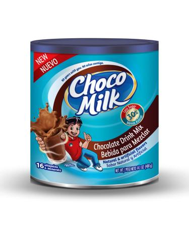 Choco Milk Powdered Chocolate Drink Mix With 30% Less Sugar 14.1 Oz Container
