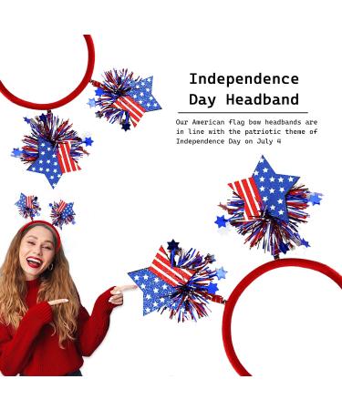 BELSITA 4th of July USA Flag Star Head Bopper Hair Band - Patriotic Theme Party Supplies for Adults & Kids - Buy Online on SooperMarket.com