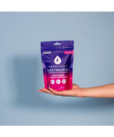 WakeWater Electrolytes Powder | Fruit Punch 10 x 7g Electrolyte Powder Packets | Rapid Rehydration | Sugar Free | No Artificial Sweetener | 0 Calories | Keto & Paleo Friendly - Buy Online on SooperMarket.com