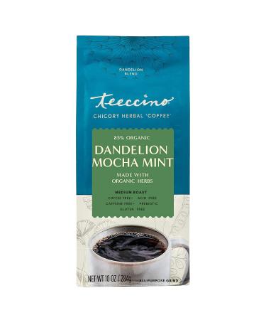 Teeccino Dandelion Mocha Mint Herbal Coffee - Prebiotic, Caffeine-Free, Gluten-Free, Medium Roast 10 oz - Buy Online on SooperMarket.com