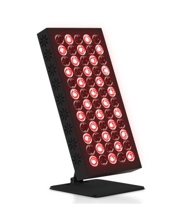Red Light Lamp Panel with Base 60LEDs Infrared Light Lamp with Controller Adjustable Brightness Infrared Led Red-Light Panel