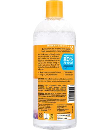 ARM & HAMMER Fresh Spectrum Coconut Mint Dog Water Additive 473ml - Dental Care for Dogs - Plaque & Tartar Removal - Breath Freshener - Gum & Teeth Cleaning - No Brushing Needed - Easy Pet Oral Hygiene - Buy Online on SooperMarket.com