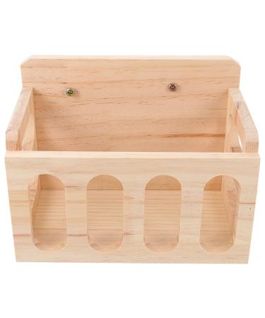 VILLCASE Rabbit Hay Feeder Rack Wooden Food Feeding Rack Bunny Less Wasted Food Dispenser Grass Holder for Rabbits Guinea Pig Chinchilla Hamster Small Animal