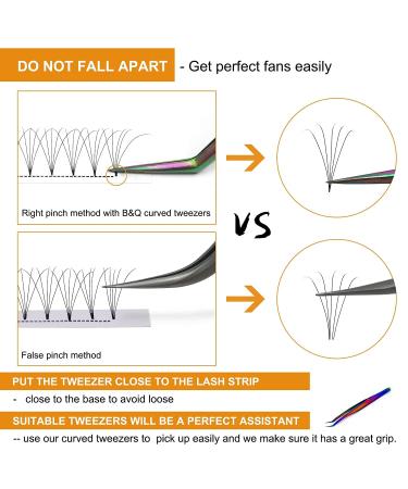 Buy 5D-C-0.07-11mm Short Stem Eyelash Extensions | Soft Volume Fans | International Shipping - Buy Online on SooperMarket.com