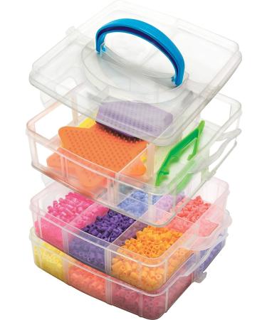Perler Bead Large Organizer Stackable Storage Container 3pc Set | Square Bead Trays - Buy Online on SooperMarket.com