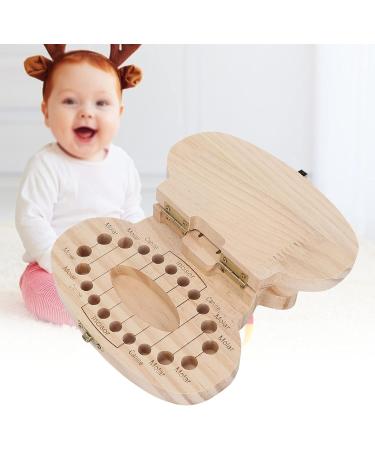 Hippo Shaped Baby Tooth Fairy Box - Keepsake Organizer for Lost Teeth - English Words Baby Shower Gift - Buy Online on SooperMarket.com