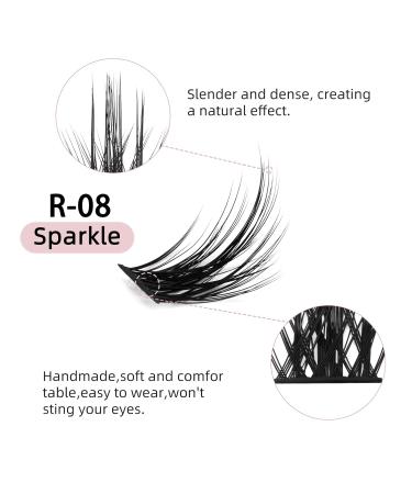 DIY Eyelash Extension Kit | 144 Pcs Thin Band Cluster Lashes with Mascara Brush, Glue, and Applicator | R-08 Kit (1 Count, Pack of 3) - Buy Online on SooperMarket.com