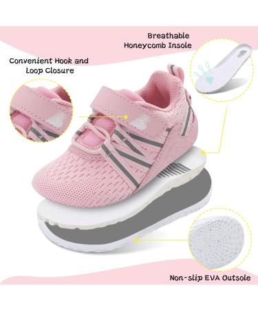 JOINFREE Baby Sneakers - Soft Anti-Slip Sole Newborn First Walkers Shoes 0-6 Months Pink - Buy Online on SooperMarket.com