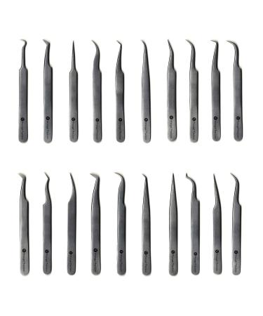 Wrangel Precision Stainless Steel Tweezers for Beauty, Eyebrows, Eyelash Extension, Hair Removal, Soldering - A-Type - Buy Online on SooperMarket.com