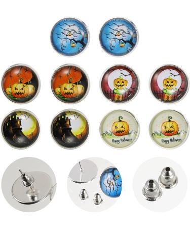 EXCEART 10 Pairs Halloween Earrings Mens Earring Pierced Earrings for Women Earrings Studs for Grils Mix Man - Buy Online on SooperMarket.com