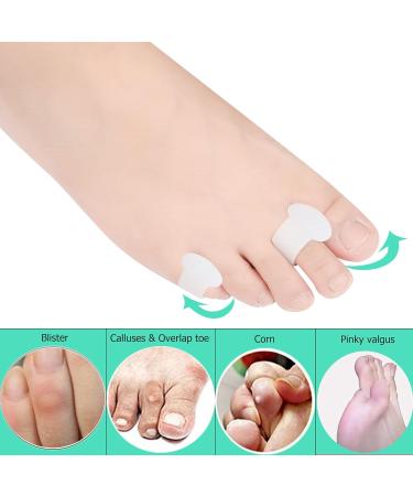 DYKOOK Toe Separator 10-Pack - Gel Toe Spacers for Overlapping Toe, Bunion Corrector - Women's Toe Straightener for Pain Relief and Comfort - Buy Online on SooperMarket.com