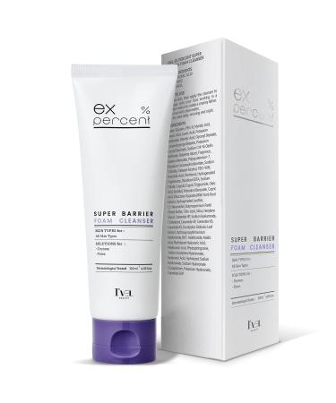 I'VEL Super Barrier Cleansing Foam Facial Cleanser Refreshing Face Wash for All Skin Type Makeup & Skin Clearing Gently Cleanses Face Without Over Drying 4.05 Fl Oz