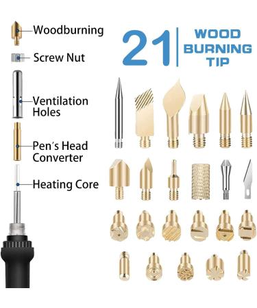 72Pcs Wood Burning Kit for Beginners  Adjustable Professional Wood Burner Pen Tool and Accessories  woodburning Embossing Carving - Buy Online on SooperMarket.com