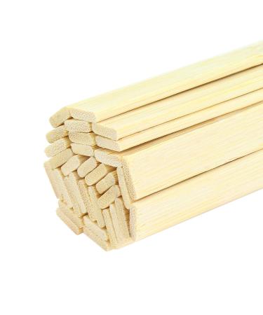 Favordrory 11.8 inches Wood Craft Sticks Natural Bamboo Sticks  Bamboo Strips  Strong Natural Bamboo Sticks  30PCS 11.8 Length (30 PCS)