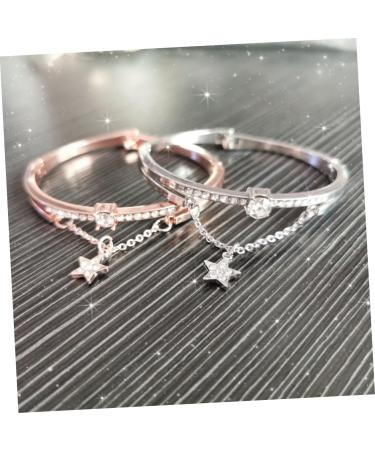 FRCOLOR 3pcs Bracelet for Women Moon Bracelet Gemstone Bracelets Star Hand Jewelry Women Bracelets Crystal Bead Bracelet Womens Bracelets Cuff Bracelet Silver Bracelet Miss Vintage - Buy Online on SooperMarket.com
