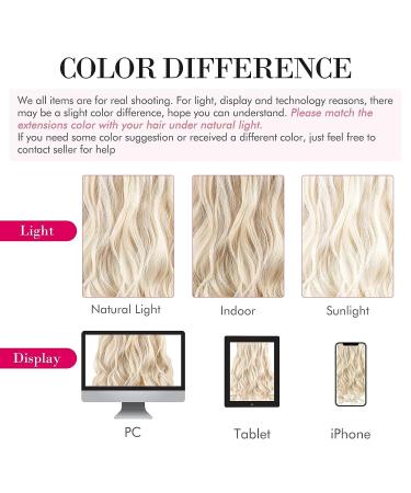 REECHO Invisible Wire Hair Extensions | Curly Wavy Secret Hairpiece 20 Inch - Light Blonde - Buy Online on SooperMarket.com