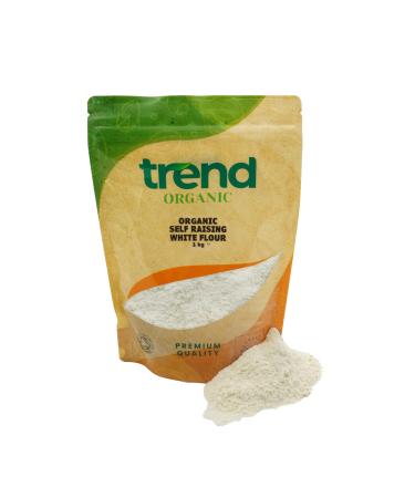 Trend Organic Self Raising White Flour for Wholesome Baking and Cooking with Easier Culinary Experience Certified Organic Vegan Non-GMO No Additives No Preservatives Unbleached 1kg