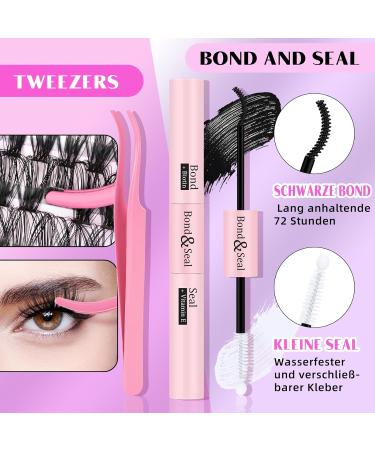 LASH Extension Set B & Q - 280 PCs Eyelash Extensions 9-16Mix | 40D Ocitanian Set with Eyeliner Glue Remover & Applicator for Beginners - Buy Online on SooperMarket.com