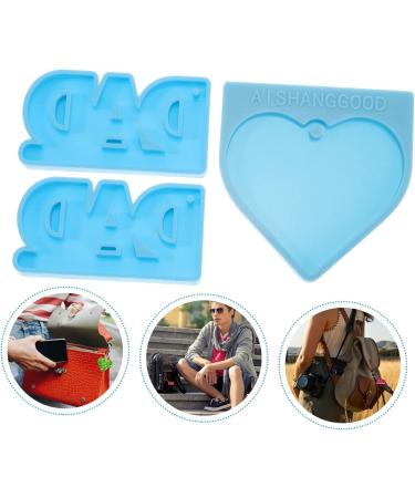 STOBOK 3 Pcs Silicone Mold Dad Keychains Mold Straw Hats for Kids Letter Molds for Chocolate Letter Keychain Silicone Keyring Molds for Resin Template Mother Silica Gel Candy - Buy Online on SooperMarket.com