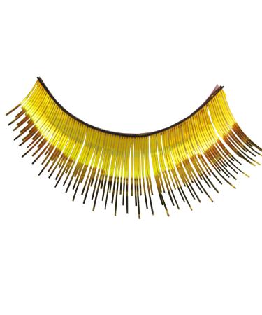 Eulenspiegel 000144 - Artificial eyelashes gold metallic 1 ml special eyelash glue instructions for carnival theme party