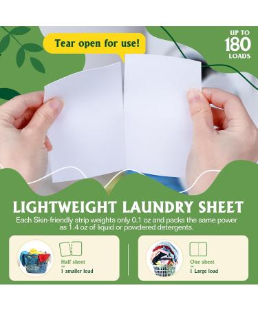 YOGINGO Eco-Friendly Laundry Detergent Sheets - 90 Sheets 180 Loads | Liquid-Less Technology for Travel | Plastic-Free Laundry Soap - Buy Online on SooperMarket.com