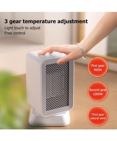 Mini Electric Heater for Office | Silent Desk Heater with 3 Gears Dial | Anti-Scalding EU Plug - Buy Now - Buy Online on SooperMarket.com