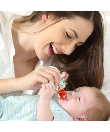 Jingling Fruit Pacifier Feeder - Safe Silicone Teething Tool for Babies | Soft Vegetable & Fruit Food Feeder - Buy Online on SooperMarket.com