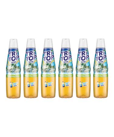 Tri top elderflower |low -calorie syrup for refreshing drink cocktails or desserts |Little sugar 6 x 600ml elderflower 600 ml (6 -pack)