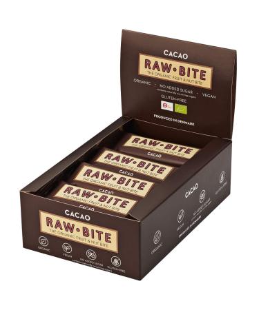 Raw Bite Organic Cacao Fruit Bar 50g - 12 Pack | Healthy Snack | Vegan | Gluten-Free | International Shipping - Buy Online on SooperMarket.com