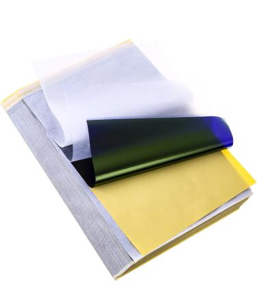 100 Sheets Tattoo Transfer Paper  Audab Tattoo Stencil Paper for Tattooing  Tattoo Tracing Paper Tattoo Stencil Kit 8 1/4 x 11 3/4 Blue