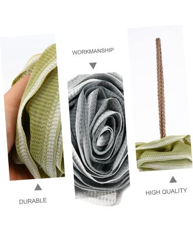 NOLITOY 3pcs Bath Ball Set - Soft Luffa Body Scrubber & Shower Poufs for Luxurious Bathing | Foam Bathroom Loofah & Towel for Adults - Buy Online on SooperMarket.com