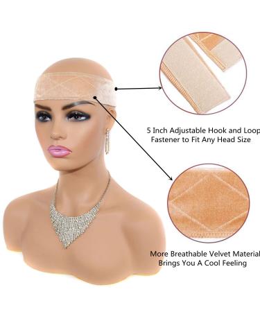Shop Slip-Resistant Velvet Wig Bands - 2 Pack Adjustable Handle Bands for Women | International Shipping Available - Buy Online on SooperMarket.com