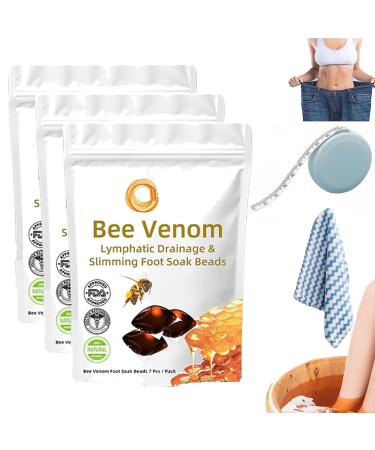 Lukmlca Bee Venom Lymphatic Drainage & Slimming Foot Soak Beads Detoxingherbs Body Detox Foot Soak Beads Body Detox Foot Soak Beads (3 Pack)